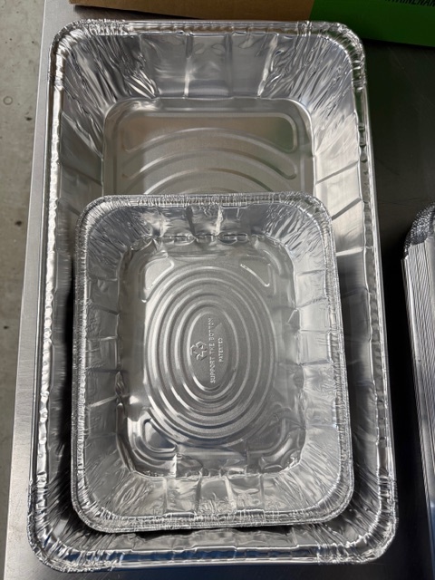 [DIS-FOIL-PAN-HALF] Foil Catering Containers with Lids (Half)